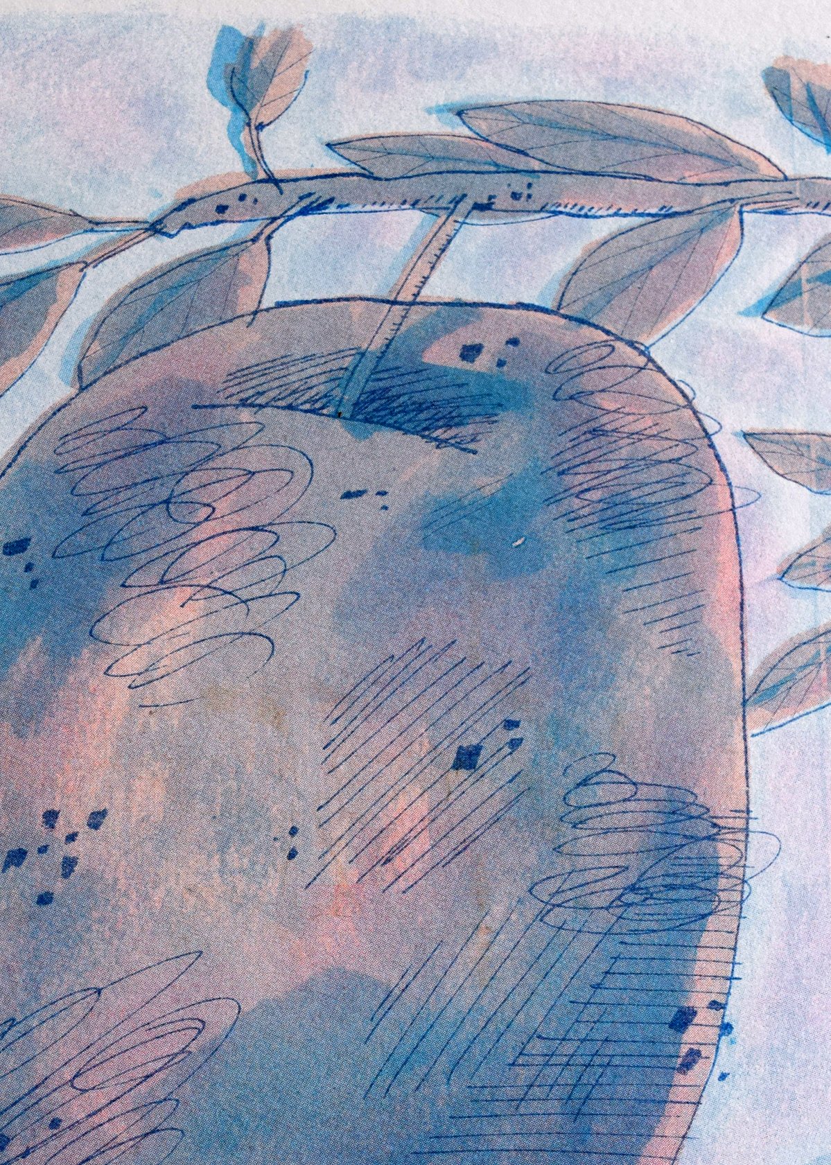 Plum and Bird by Matthew the Horse — detail 1