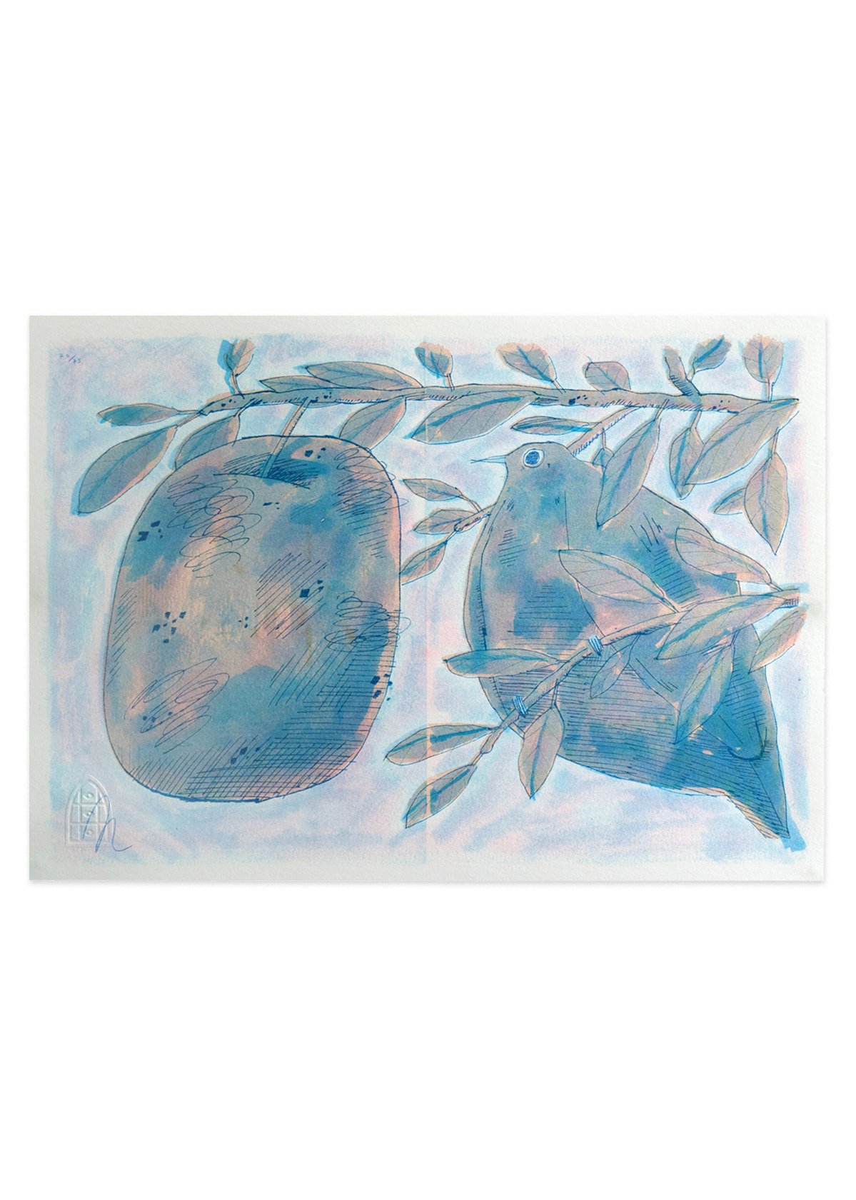 Plum and Bird by Matthew the Horse